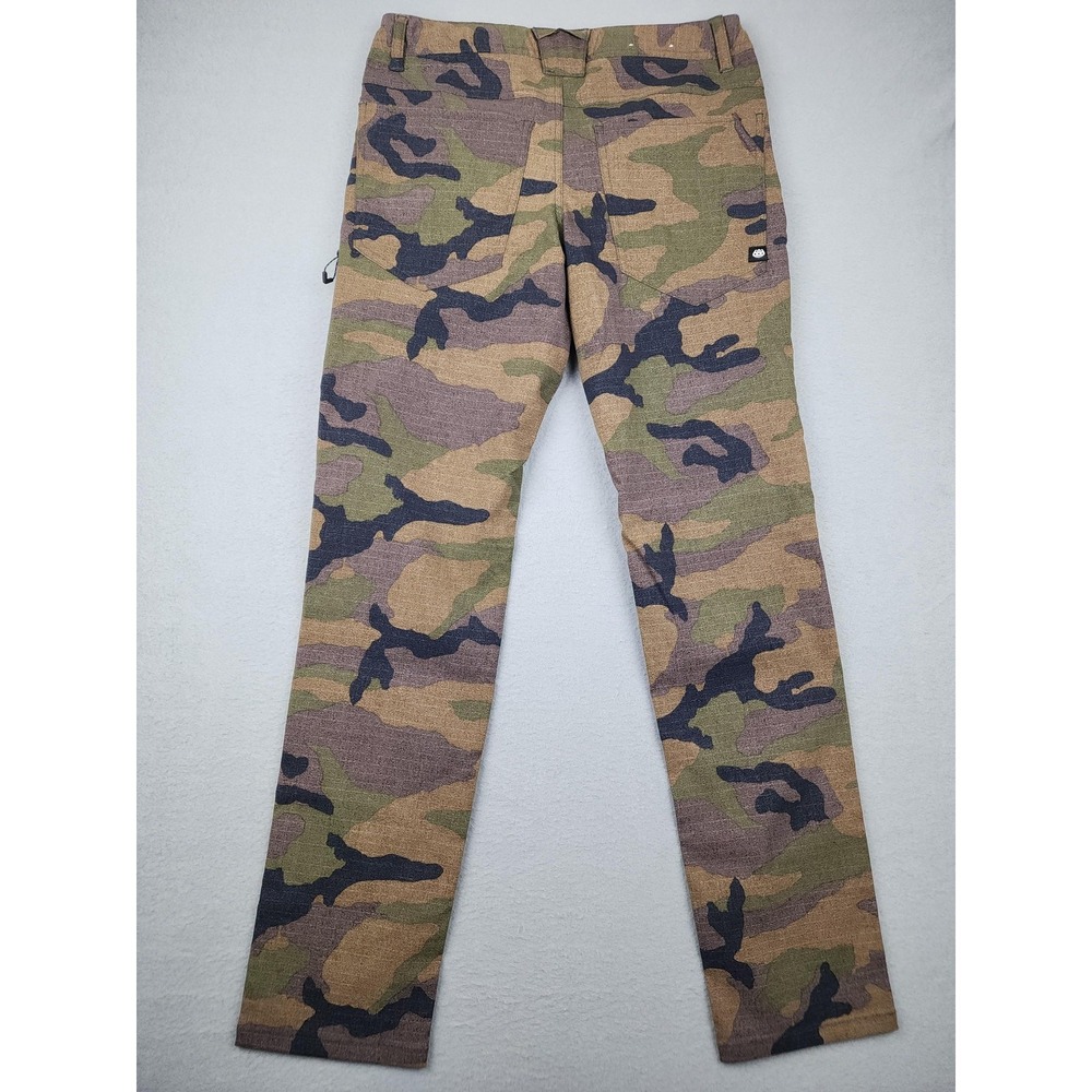 686 Everywhere Chino Pants Mens 28x30 Green Camo Slim Fit Nylon Stretch Casual - Picture 9 of 11